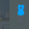 Novo YG51 Personalidade Sticker Luminous Fish Cat Três cores Switch Sticker Home Wall Adesivo de parede decorativo