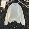 Suéter de Punto con Cuello Solapa para Hombre, Nuevo Suéter Polo de Manga Larga de Color Sólido Otoño/Invierno, Suéter Holgado Casual para Hombres Jóvenes, Versátil y Moderno