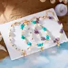 Set de Collar y Pulsera Bohemio de Vacaciones Europeo y Americano Femenino Ins Verano Dopamina Grava Estrella de Mar Caracola Collar