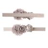 Faixa de Cabelo de Chiffon com Pérolas Doces Japonesa e Coreana Venda Quente Acessório de Cabeça Elástico Infantil Combinação de Fita e Flor Faixa de Cabeça com Joia Atacado