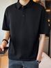 Polo de color liso de nicho para hombre, camiseta de manga corta con solapa, holgada, de talla grande, combinable, elegante, informal, de verano.