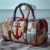 2026 Nueva Serie Náutica Retro Transfronteriza Bolsa de Viaje Acolchada Portátil para Distancias Cortas Bolsa Deportiva Multifuncional para Fitness