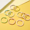 Colgante de llavero para bolso de mano hecho a mano con cuentas de color macarrón de 3 cm, accesorio con cierre de anilla abierta