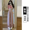 Pantalones de pierna ancha con protección solar de seda de hielo de ácido acético para mujer 2023 verano finos sueltos con caída cintura alta casuales pantalones de piso para mujer
