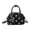 Bolsa Boston doce de bolinhas estilo coreano, nova coleção outono 2026, uma bolsa de ombro chique e estilosa para mulheres, perfeita para o dia a dia