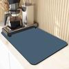 Tapete simples de cor sólida para cafeteira de lama de diatomáceas, tapete absorvente de secagem rápida e drenante para bancada de cozinha doméstica, mesa de jantar, tapete de bar