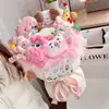 Ramo de Muñeca de Helado Producto Terminado Muñeca Creativa Sosteniendo Flores Regalo Festivo para Amigos Regalo de Cumpleaños Al Por Mayor