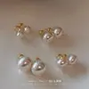 Pendientes de Perla Shijia Estilo Francés para Mujer, Elegantes y Sencillos, Exquisitos y Lujosos, Pendientes Populares de Gama Alta al por Mayor