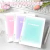 Cuaderno de Inglés B5, Cuaderno de Hojas Sueltas No Irritante, Cuaderno de Espiral Desmontable, Cuaderno de Hojas Sueltas de Cuatro Líneas y Tres Cuadrículas, Cuaderno de Secundaria