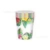 Suministros de Decoración para Fiesta de Verano Transfronteriza Hawaiian Cumpleaños Servilletas de Papel Mantel Vajilla Set de Decoración