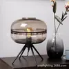 Lámpara de Mesa de Vidrio Transparente Estilo Nórdico Creativo Bombilla Ámbar Lámpara Decorativa para Dormitorio Sala de Estar Habitación Escritorio Luz de Noche