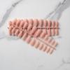 5 Paquetes de Uñas Mixtas Coloridas Escarchadas con Forma de Gota de Agua, Uñas Simples Puramente Coloridas, 24 Piezas de Manicura, Uñas Adhesivas, Disponibles para el Cabello