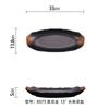 Vajilla de melamina dorada de malla negra, plato de sushi rectangular de estilo japonés, plato de plástico comercial de tienda de barbacoa de porcelana de imitación de alta calidad