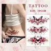 Pegatina de Tatuaje de Sucubo Hermana Real Impermeable Femenina Larga Duración Sexy Clavícula Vientre Pegatina Patrón Avanzado de Mariposa Cubre Cicatrices