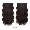 Peruca para Mulheres 20 Polegadas Conjunto de 5 Peças de Cabelo com Presilha Ondas de Água Extensões de Cabelo Conjunto de Cinco Peças de Cabelo Cacheado de Comprimento Médio Extensões de Cabelo de Reposição