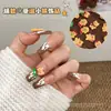 Outono Inverno Natal Homem de Gengibre Decorações para Unhas Urso Fofo de Desenho Animado Cachorrinho Boneco de Neve Acessórios de Unhas Vestíveis de Natal