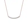 Collar de Plata de Ley S925 Sonrisa Simple Elegante Diseño de Nicho Tendencia Lujo de Gama Alta Accesible Regalo del Día de San Valentín
