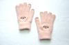 Guantes de Invierno Cálidos de Lana de Visón Tejidos para Adultos Hello Bear Bordados Guantes de Lana Engrosados con Forro de Felpa