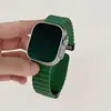Adequado para AppleWatch789 Pulseira Apple Watch iwatch10 Geração se Silicone Marinho Magnético Dobrável Relógio