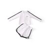 Traje de baño de manga larga con protección solar para niñas 2026 Traje de baño de dos piezas para niños de secado rápido Conjunto de traje de baño tipo short deportivo para bebé