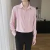 Camisa de Boda para Novio y Padrino para Hombre color vino tinto Manga Larga Corte Ajustado Casual de Negocios Camisa Base