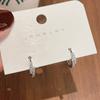 Aretes de Plata Esterlina S925, Aretes Geométricos de Zirconia de Alta Gama, Aretes de Diseño de Moda de Verano para Mujer, Aretes