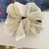 Anillo para el pelo de gasa a cuadros de verano, tipo "intestino grueso", bola de pelo para niña, cuerda para el pelo, tocado para coleta baja es de nuevo