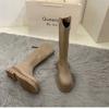 Botas de otoño 2022, nuevas botas altas con fondo grueso y fino, botas largas para mujer con punta redonda y boca en V.