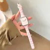 Pulseira de silicone com estampa xadrez e cintura fina, adequada para Apple Watch 9, 10, série S11 e pulseira iWatch Ultra