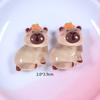 Novos acessórios de joias de resina de capivara luminosa pequena faça você mesmo caixa de armazenamento de cola de creme grampo de cabelo capa de telefone caixa de armazenamento remendo