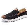 Sapatos de Tecido Novos de Pequim Antiga Primavera 2025 Sapatos Masculinos Sapatos Casuais para Caminhada do Pai Slip-on Sapatos para Homens de Meia-Idade
