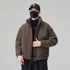 Zuoshandiao Retro Americano Canalla Elegante Chaqueta de PU Hombres Otoño Nueva Marca de Moda Suelta Casual Cuello Alto Chaqueta de Cuero Chaqueta Hombres