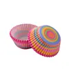 Fabricantes transfronterizos de moldes para hornear de papel para pasteles redondos con impresión 100%, resistentes a altas temperaturas y a prueba de aceite.