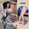 Vestido de Uso Diário com Zíper e Abertura no Entrepernas, Lingerie Apaixonante e Divertida, Sexy e Sedutor, Não Precisa Tirar, Tentador