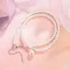 Collar de perlas de imitación estilo familia Shi para mujer, Nuevo estilo popular Otoño 2024, Cadena retro dulce para clavícula, Estilo Hong Kong, Personalizado, Sensación de alta gama