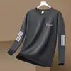 Envío RápidoNueva Sudadera de Manga Larga con Cuello Redondo Holgada de Primavera y Otoño, Camiseta Base Estampada de Moda para Hombre