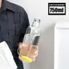 Copo com Escala de Tempo para Uso Doméstico, Garrafa de Vidro de Grande Capacidade, Copo de Água Portátil Minimalista, Vidro de Camada Única Resistente a Altas Temperaturas