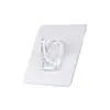 Nuevo Gancho Transparente de Cuerno para Cocina y Baño, Creativo Gancho Sin Rastro Detrás de la Puerta, Gancho Adhesivo de Plástico Sin Perforaciones, Suministro Directo a Precio de Fábrica