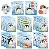 8 Pegatinas Originales de Pingüinos de Dibujos Animados que Cambian de Cara Pegatinas Impermeables para Cuaderno Pegatinas Decorativas DIY