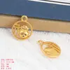 Nuevos accesorios de joyería DIY de oro de arena de Vietnam colgante de conejo oso Fu Xiong Conejo Fu pulsera hueca accesorios para tocado
