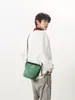 Bolso Cruzado de Marca de Moda Transfronteriza para Hombres y Mujeres, Deportes al Aire Libre, Mochila Pequeña de Cubo con Cordón de Ajuste y Combinación de Colores Estilo Coreano de un Solo Hombro