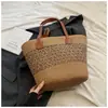 Bolso tejido de estilo pastoral francés para mujer, nueva colección 2024, gran capacidad, bolso de hombro, bolso de playa