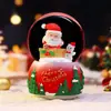 Bola de cristal de Natal produto novo transfronteiriço caixa de música, caixa de música criativa com neve brilhante Papai Noel, presente de feriado