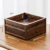 Estante de Almacenamiento para Juego de Té Nogal Americano Doble Capa Estante Bogu Madera Maciza China Tetera Taza de Té de Arena Morada Estante Escurridor