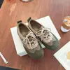 Zapatillas de entrenamiento alemanas cómodas de suela blanda para mujer, de moda 2026, retro, con cordones, con cordones, feas, lindas, casuales para mujer