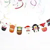 Novos Suprimentos de Decoração de Natal Bandeiras de Desenho Animado e Bandeiras Coloridas Decoração de Cena de Atmosfera Natalina Bandeiras de Papel Penduradas Atacado