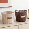 Macetas Cónicas de Plástico Tejido Transfronterizas, Cestas Florales Tejidas a Mano Tipo Ratán, Cestas Decorativas de Escritorio para Plantas Verdes, Macetas de Jardinería