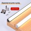 Luminária de LED para guarda-roupa sem fenda 45 graus caixa de cortina triangular linear lâmpada inteligente escurecimento por voz lâmpada de retorno de cor fenda