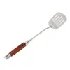 Juego de espátulas engrosadas de acero inoxidable 304 con mango de palisandro, cuchara y espátula para cocinar, resistente a altas temperaturas, herramientas de cocina para el hogar al por mayor