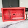 Caja de Emergencia Amazon con Martillo Hucha de Madera Roja de Emergencia con Martillo